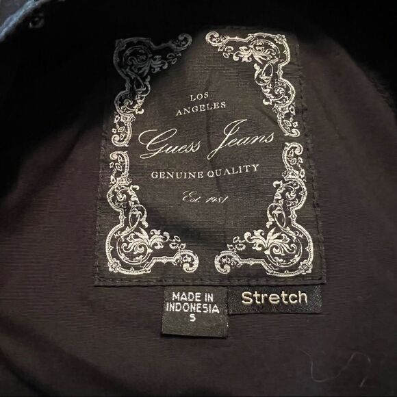 Guess black snap button long sleeve top - Picture 6 of 13